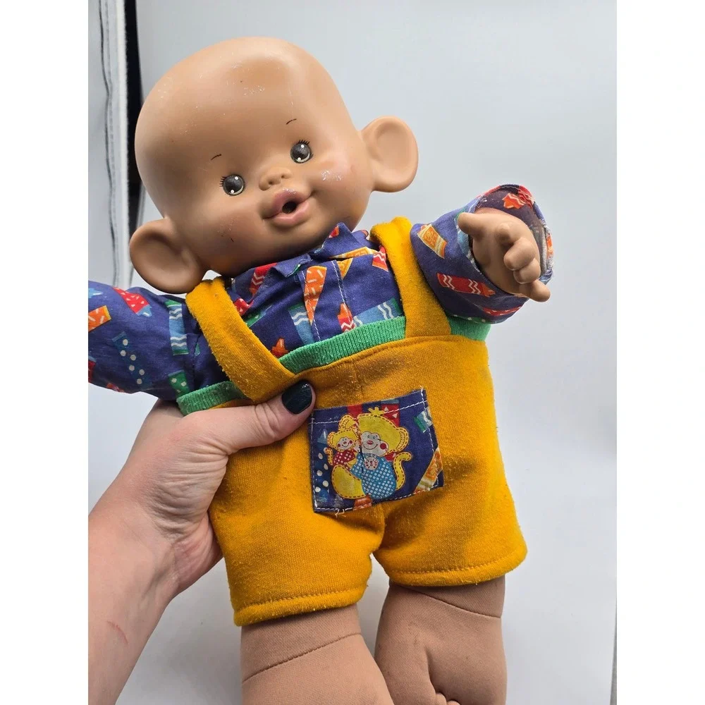 Vintage Little Big Ears Doll Boy First Generation No Hair Outfit Bald 14